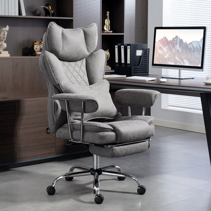 Office Chair, High Back Leathaire Desk Chair for Home, Grey