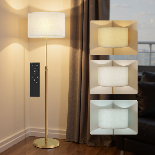 Modern Dimmable Standing Lamp with Adjustable Colour Temperatures