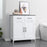 Kleankin Bathroom Floor Cabinet, Freestanding Wooden Free Standing Storage Cupboard with 2 Drawers, Double Doors, Adjustable Shelf, White