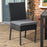 Set of Two Armless Rattan Garden Chairs - Black