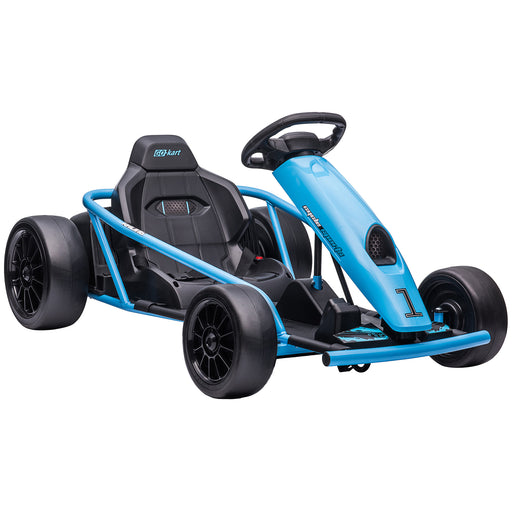 24V Electric Go Kart for Kids with Music, Horn Honking, Slow Start