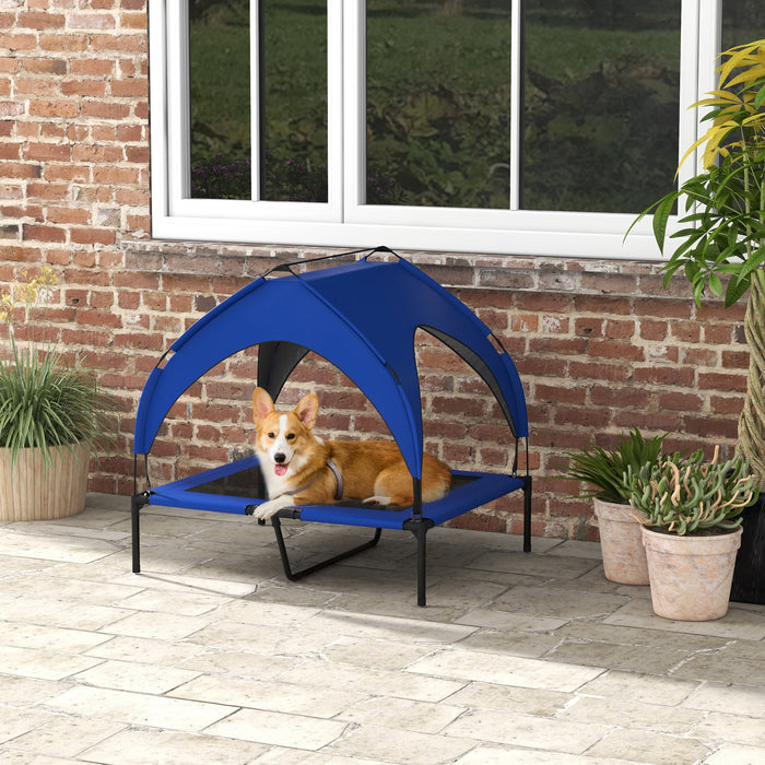 Cooling Raised Pet Bed w/ Washable Breathable Mesh, for Medium, Large Dogs, 91 x 76 x 89cm - Blue