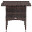 Outdoor Rattan Side Table Coffee Table with Plastic Board, Full Woven Table Top for Patio, Garden, Balcony, Mixed Brown