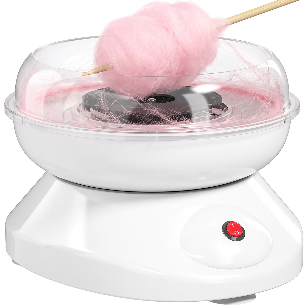 550W Candy Floss Maker with 10 Bamboo Sticks and Sugar Spoon - White