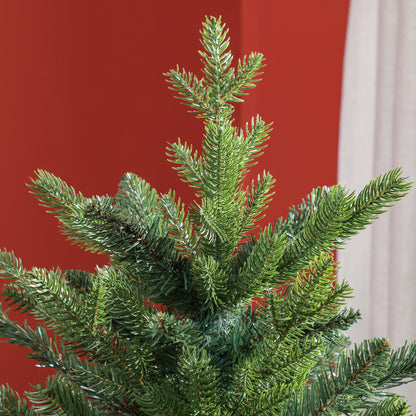 6 Ft Artificial Christmas Tree with Metal Base, Hinged Branches