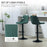 Bar Stools Set of 2 Adjustable Swivel Bar Chairs with Backrest Green