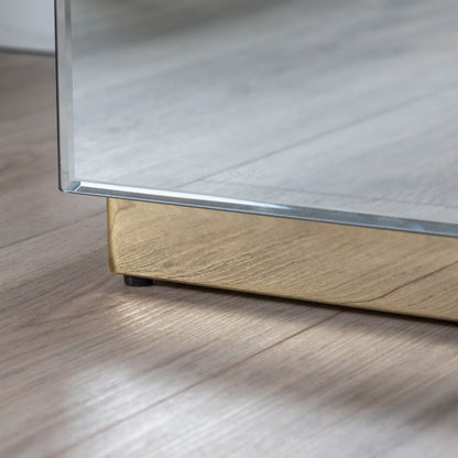 Harper Mirrored Side Table – Champagne Gold Details