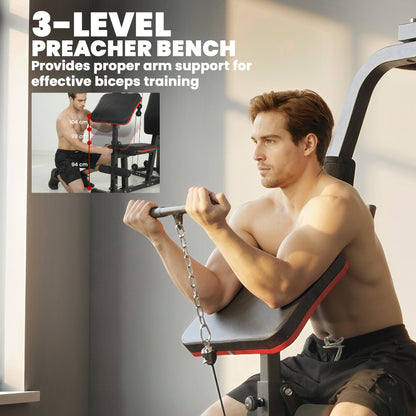 Home Gym Smith Machine with 65kg Weight Stack