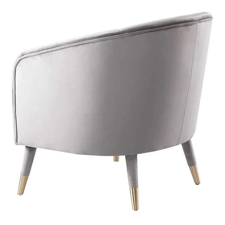 Bellucci Armchair - Dove Grey - Brass Caps
