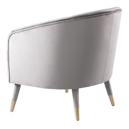 Bellucci Armchair - Dove Grey - Brass Caps