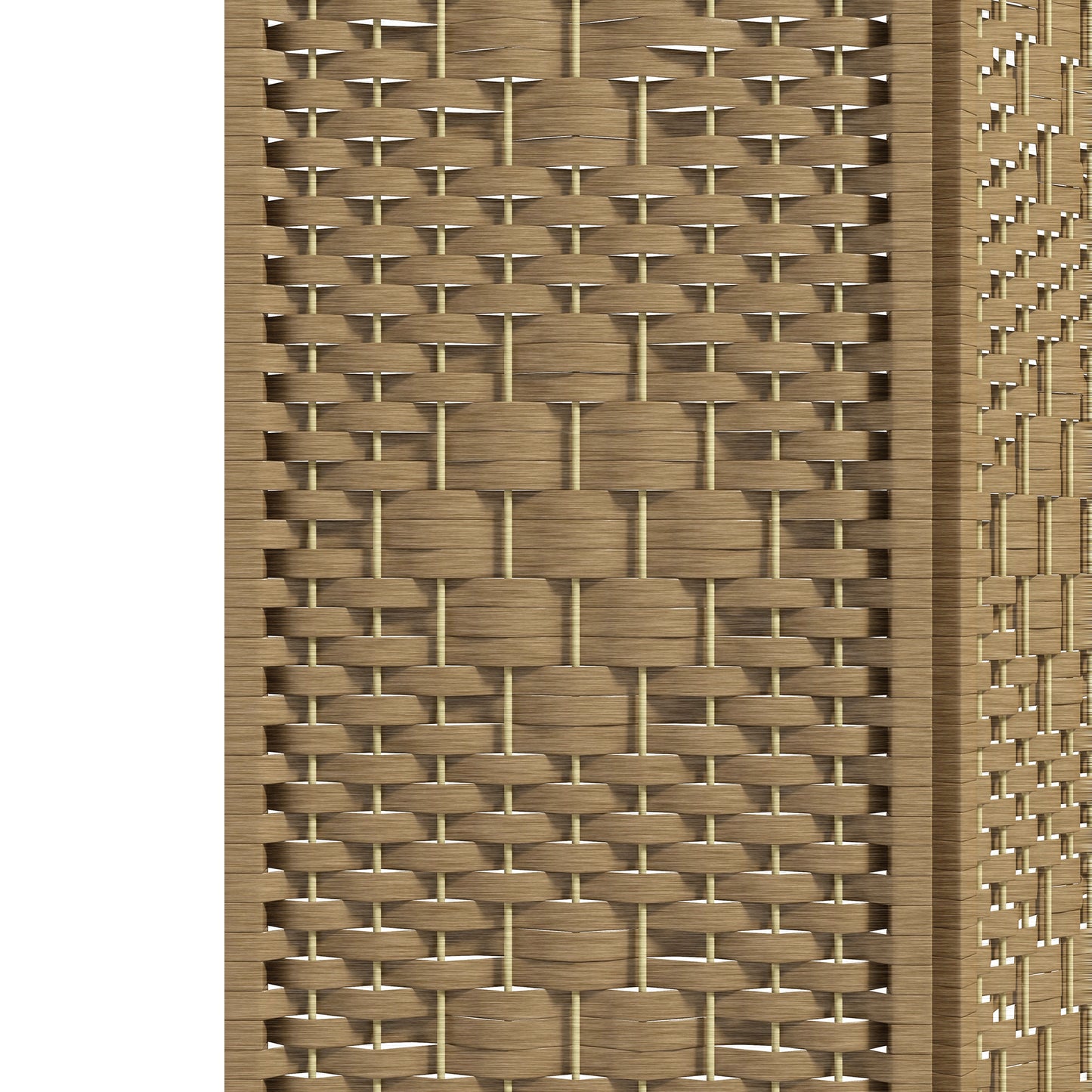 4 Panel Folding Room Divider, Privacy Screen, Freestanding Paravent Partition Separator for Living Room, Bedroom and Office, 160 x 170cm, Natural Wood Finish