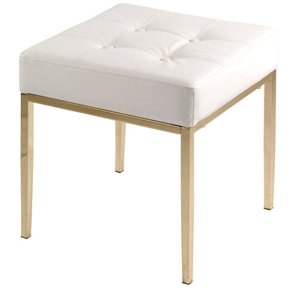 Stiletto White and Brass Stool