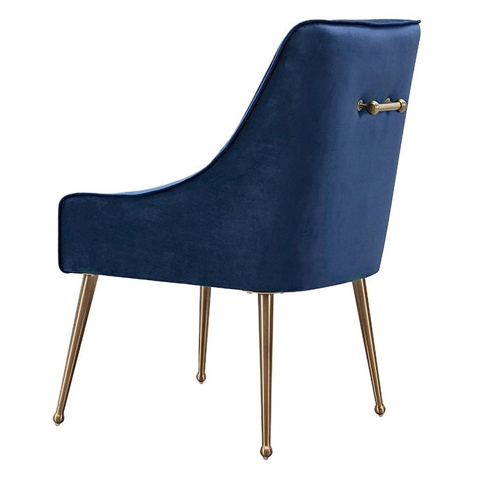 Mason Dining Chair Navy Blue - Brushed Gold Legs