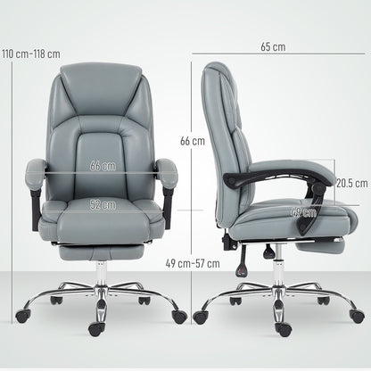 Office Chair, Computer Desk Chair with Spring Cushion, Grey