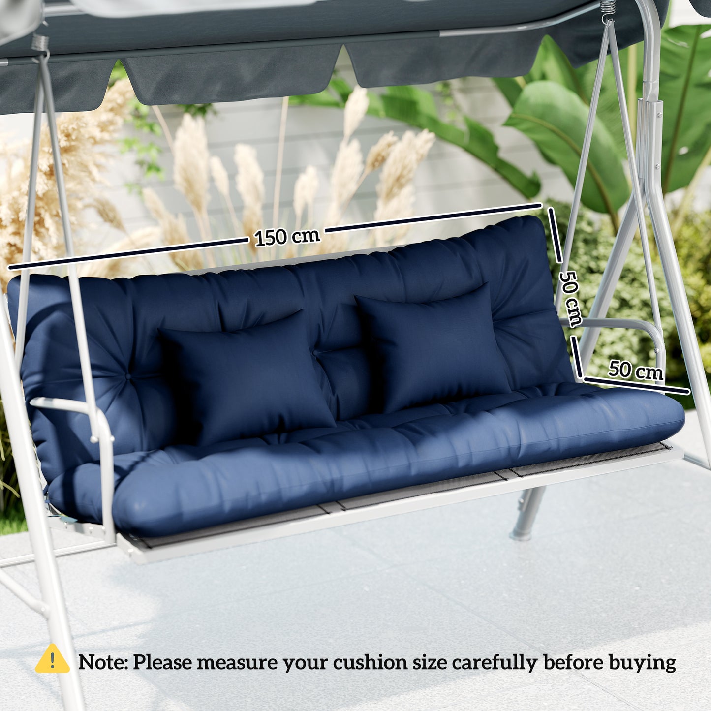 Outdoor Seat Cushions Back Cushion with 2 Pillows, Seat Pads