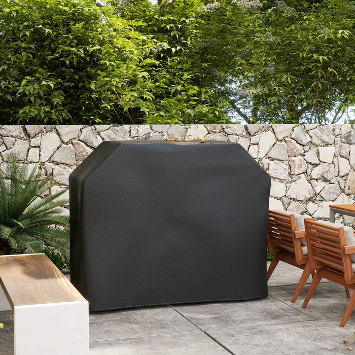 147 x 61cm Plastic Coated Protective Grill Cover - Black