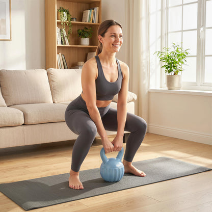 Kettlebell with Non-Slip Handle 6 kg Blue