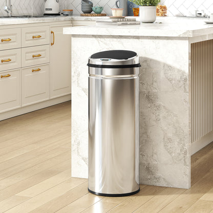 50L Sensor Bin, Stainless Steel Kitchen Bin with Automatic Close