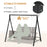 Metal Porch Swing Stand, Heavy Duty Swing Frame, Hanging Chair Stand Only, 240kg Weight Capacity for Garden, Patio, Lawn, Playground, Black