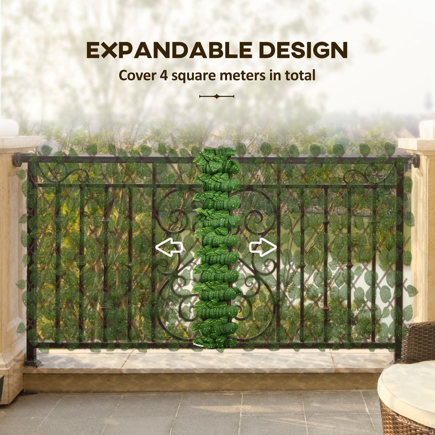 Set of 2 Expandable Artificial Trellis Hedges