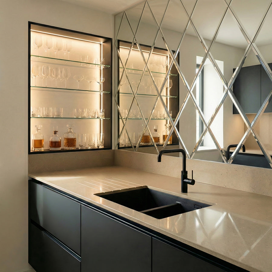 Mirrored Diamond Wall Tiles Pack