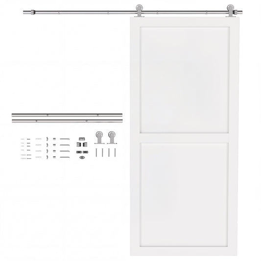 Sliding Door Hardware Kit Smooth Quiet 180cm Sliver Tone