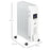 2180W Digital Oil Filled Radiator, 9 Fin, Portable Electric Heater with LED Display, 3 Heat Settings, Safety Cut-Off and Remote Control, White