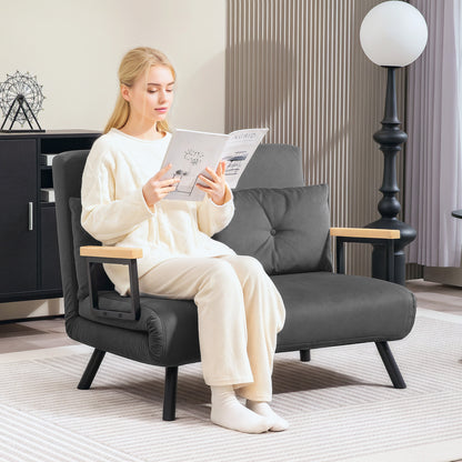 Click Clack 2 Seater Sofa Bed for Living Room, Guest Room, Dark Grey