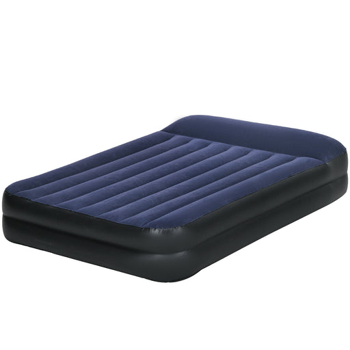 Queen Air Bed with Built-in Electric Pump and Integrated Pillow