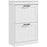 Slim Shoe Storage Cabinet with 2 Flip Drawers for Entryway, White