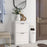 Slim Shoe Storage Cabinet with 2 Flip Drawers for Entryway, White