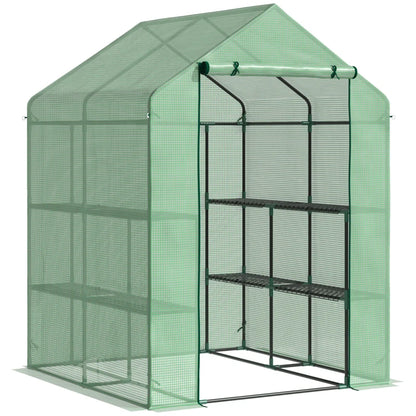 Walk in Garden Greenhouse with Shelving