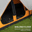 Camping Tent for 6-8 Man with 2000mm Waterproof Rainfly and Carry Bag for Fishing Hiking Festival, Orange