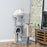 100cm Cat Tree Tower Condo Multi Platform Kitty Cat Center with Climbing Ladder Scratching Post Hanging Toy Ball, Light Grey