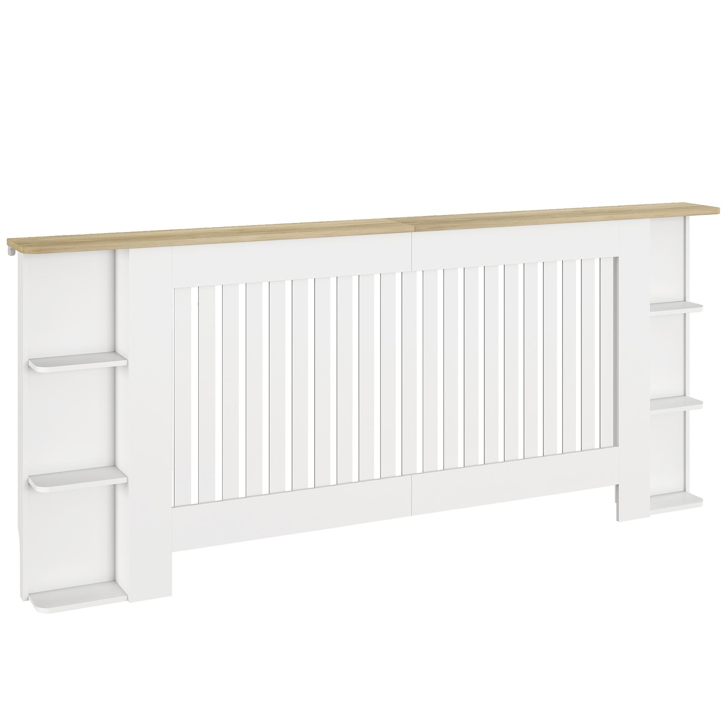 Vertical Slatted Heater Cover for Living Room, Extra Larg, White
