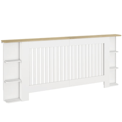 Vertical Slatted Heater Cover for Living Room, Extra Larg, White