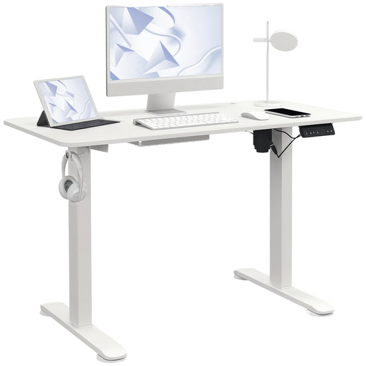 Adjustable Desk, Electric Standing Desk for Home Office, White
