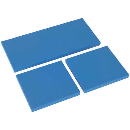 3PCs Rattan Garden Seat Cushions Pads for Patio Furniture Sky Blue