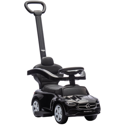 2 in 1 Baby Ride on Push Car Mercedes-Benz C-Class Licensed, Black