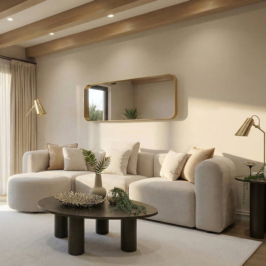 Dune Footstool – Parchment