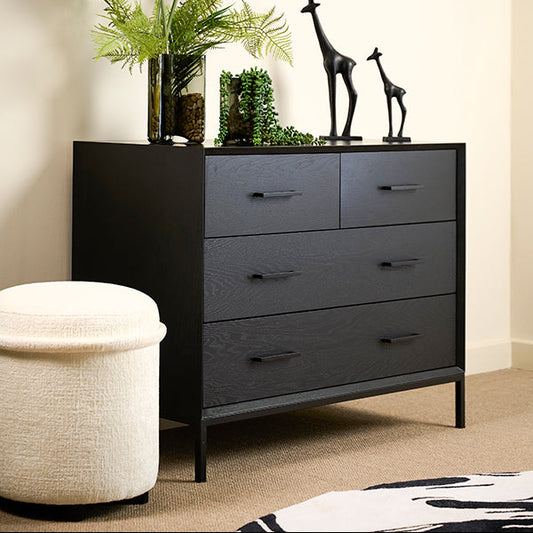 Duo Black Chest of Drawers