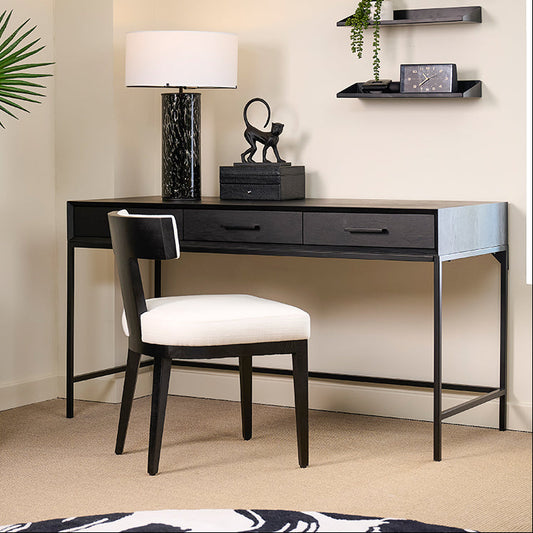 Duo Black Desk/Dressing Table