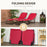 Folding Sun Loungers Set of 2 with Adjustable Backrest, Wine Red