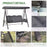 3 Seater Garden Swing Chair Outdoor Hammock Bench w/ Adjustable Canopy, Cushions and Cup Trays, Steel Frame, Grey