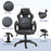 High-Back Office Chair Faux Leather Swivel Computer Desk Chair for Home Office with Wheels Armrests Black