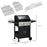 9 kW 3 Burner Gas BBQ Grill with See-through Lid, Black