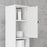 Kleankin Slim Bathroom Cabinet, Toilet Roll Storage w/ Open Shelfs, White