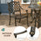 5PCs Garden Dining Conversation Set 4 Chairs Table Umbrella Hole