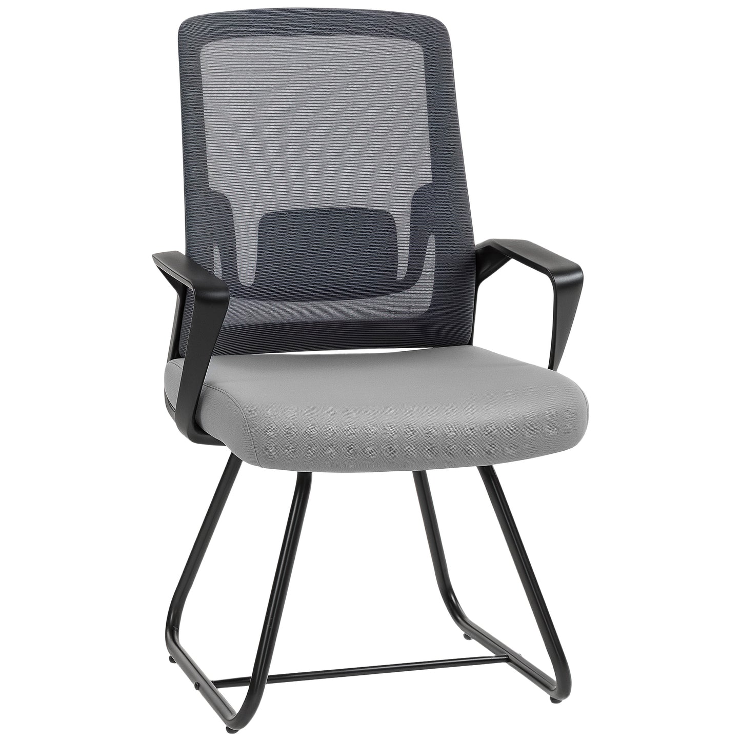 Desk Chair No Wheels, Meeting Chair with Mesh Back for Waiting Room