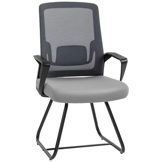 Desk Chair No Wheels, Meeting Chair with Mesh Back for Waiting Room